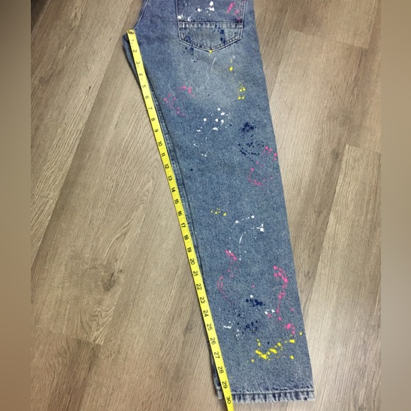 Men’s Jeanius Akademiks Paint Splatter Distressed Denim Jeans (Size: 30x30) - Picture 12 of 13